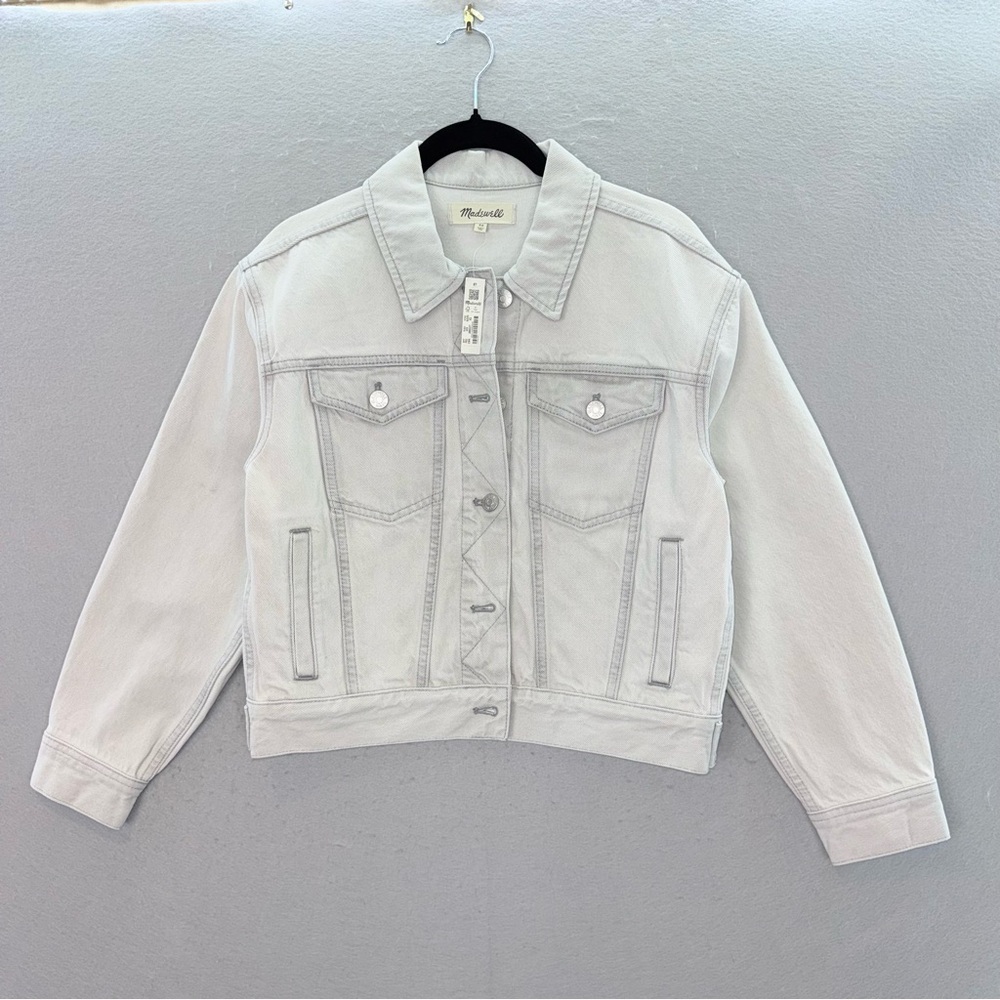 Madewell - NWT Women’s The Trucker crop jean jacket Glenrich wash denim size XS - Picture 4 of 9
